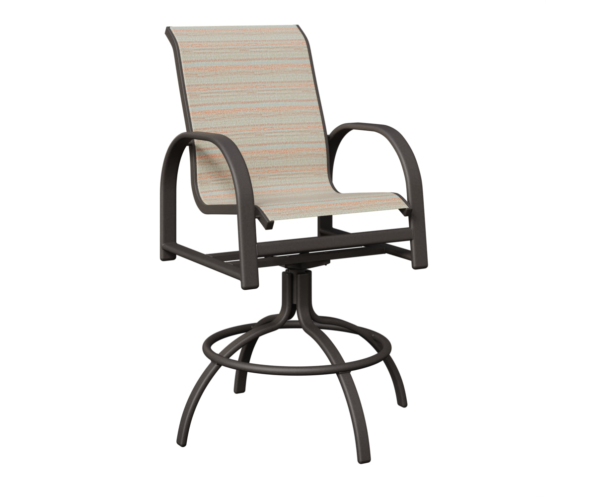 Murphy Padded Sling Swivel Bar Chair