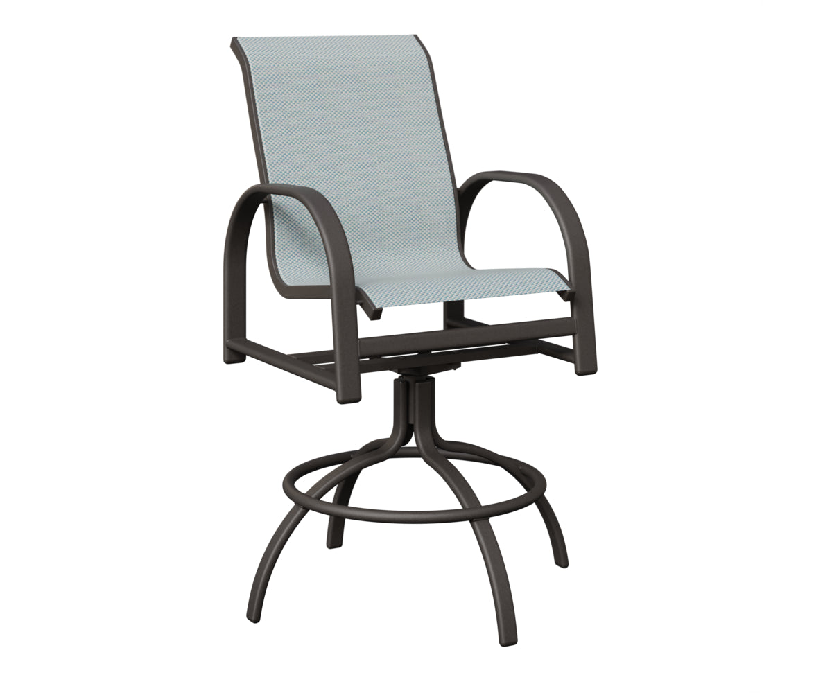 Murphy Padded Sling Swivel Bar Chair