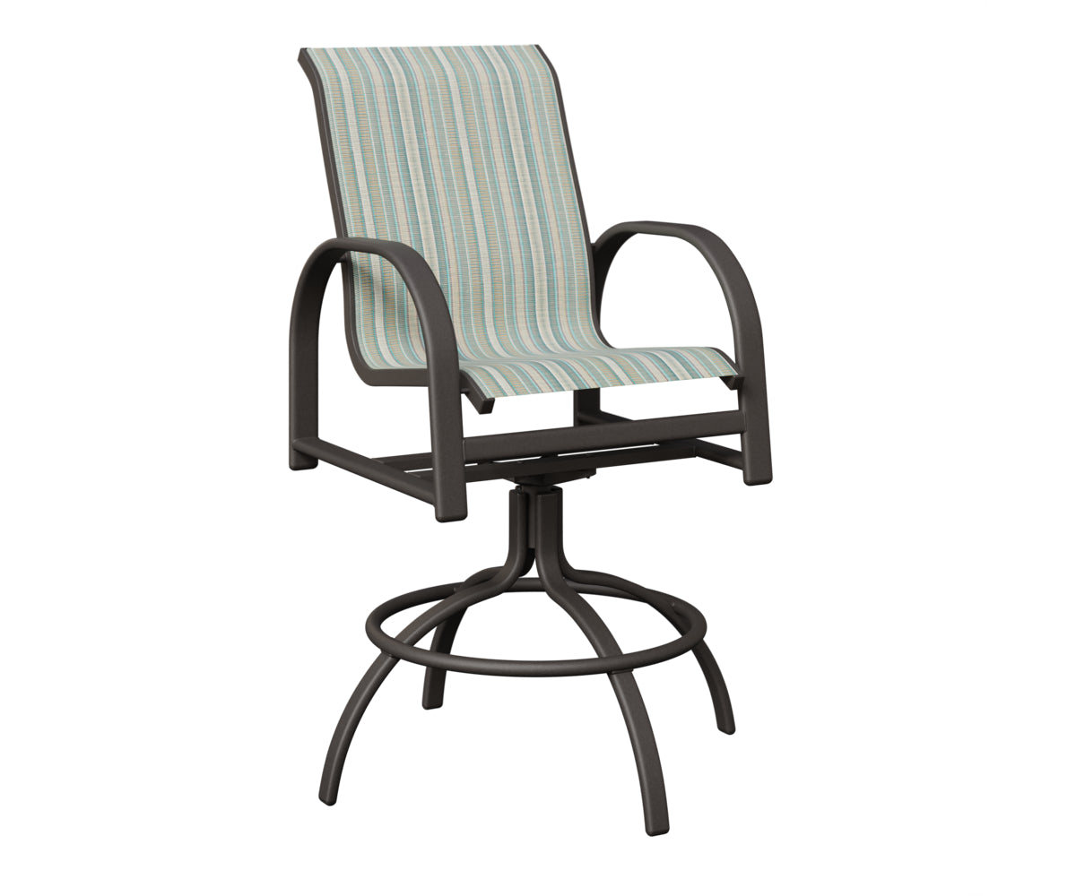 Murphy Padded Sling Swivel Bar Chair