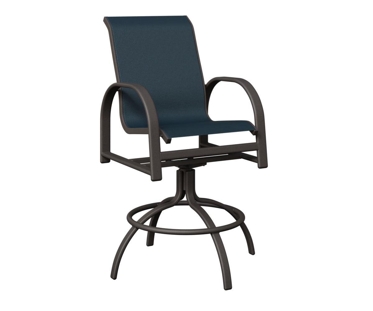 Murphy Padded Sling Swivel Bar Chair