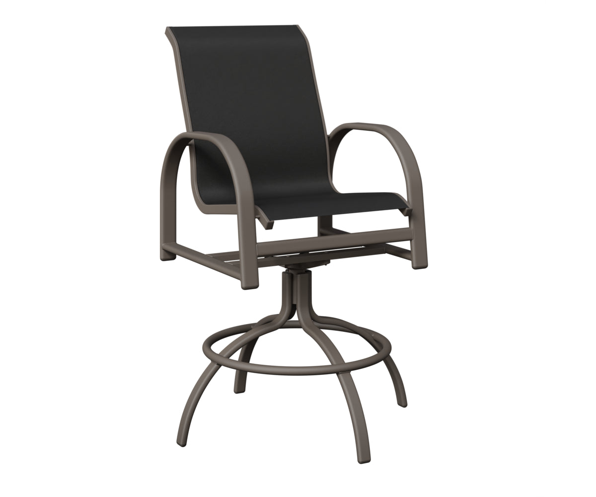 Murphy Padded Sling Swivel Bar Chair