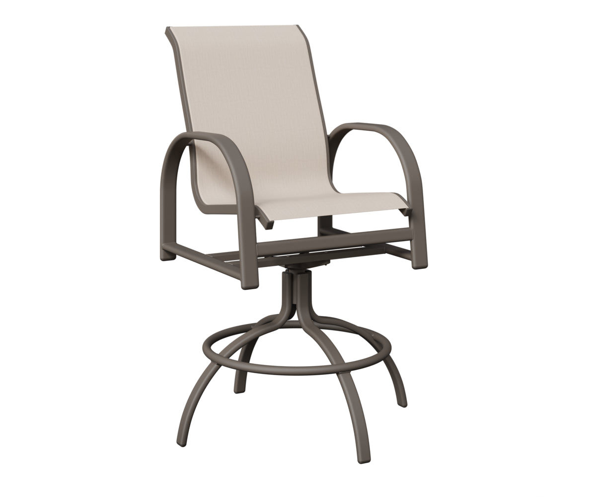 Murphy Padded Sling Swivel Bar Chair