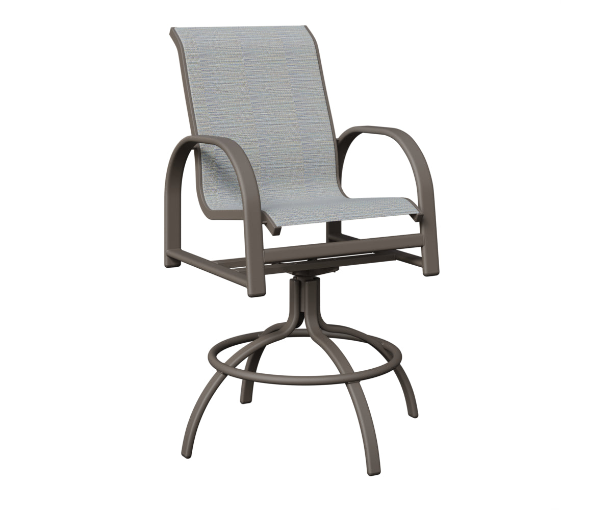 Murphy Padded Sling Swivel Bar Chair
