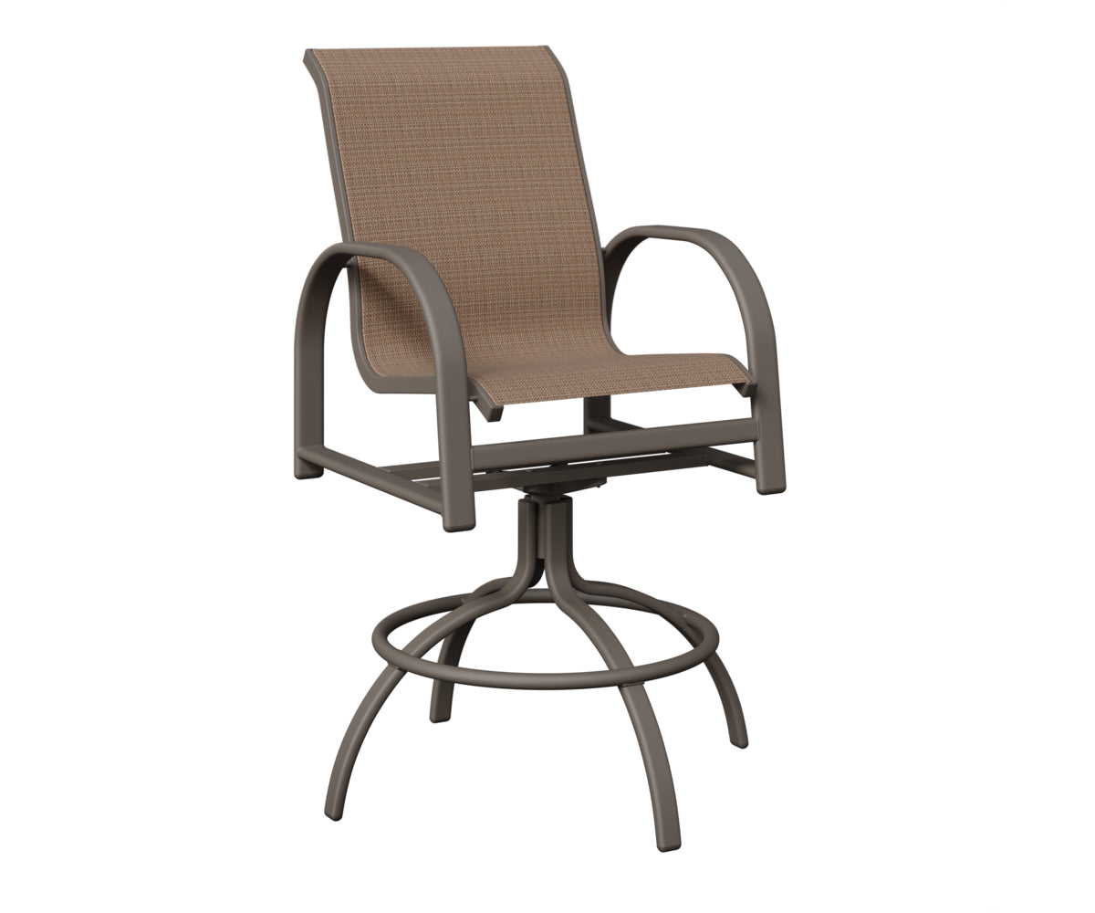 Murphy Padded Sling Swivel Bar Chair