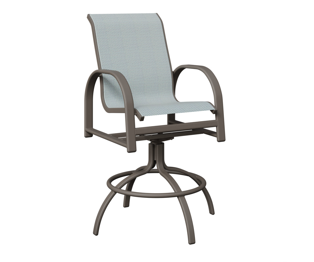Murphy Padded Sling Swivel Bar Chair