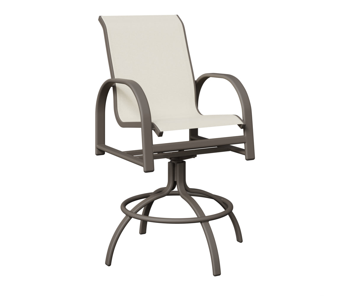 Murphy Padded Sling Swivel Bar Chair