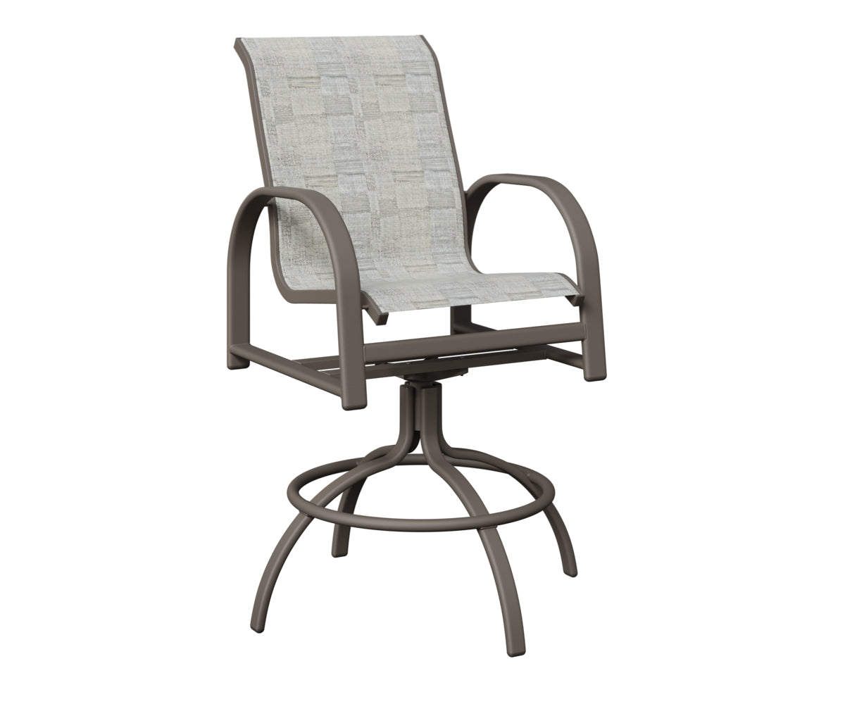 Murphy Padded Sling Swivel Bar Chair