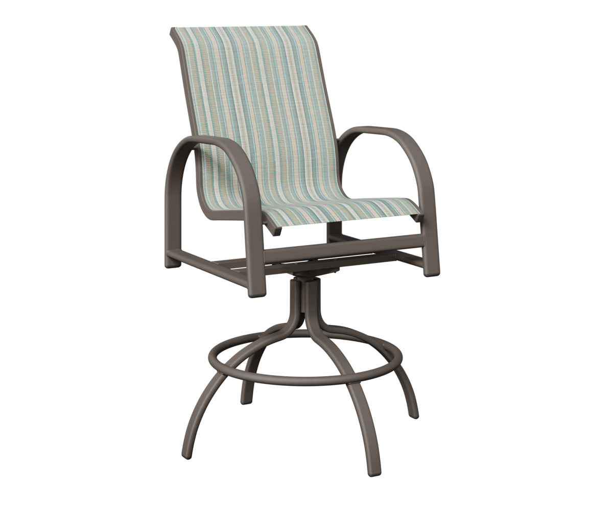 Murphy Padded Sling Swivel Bar Chair