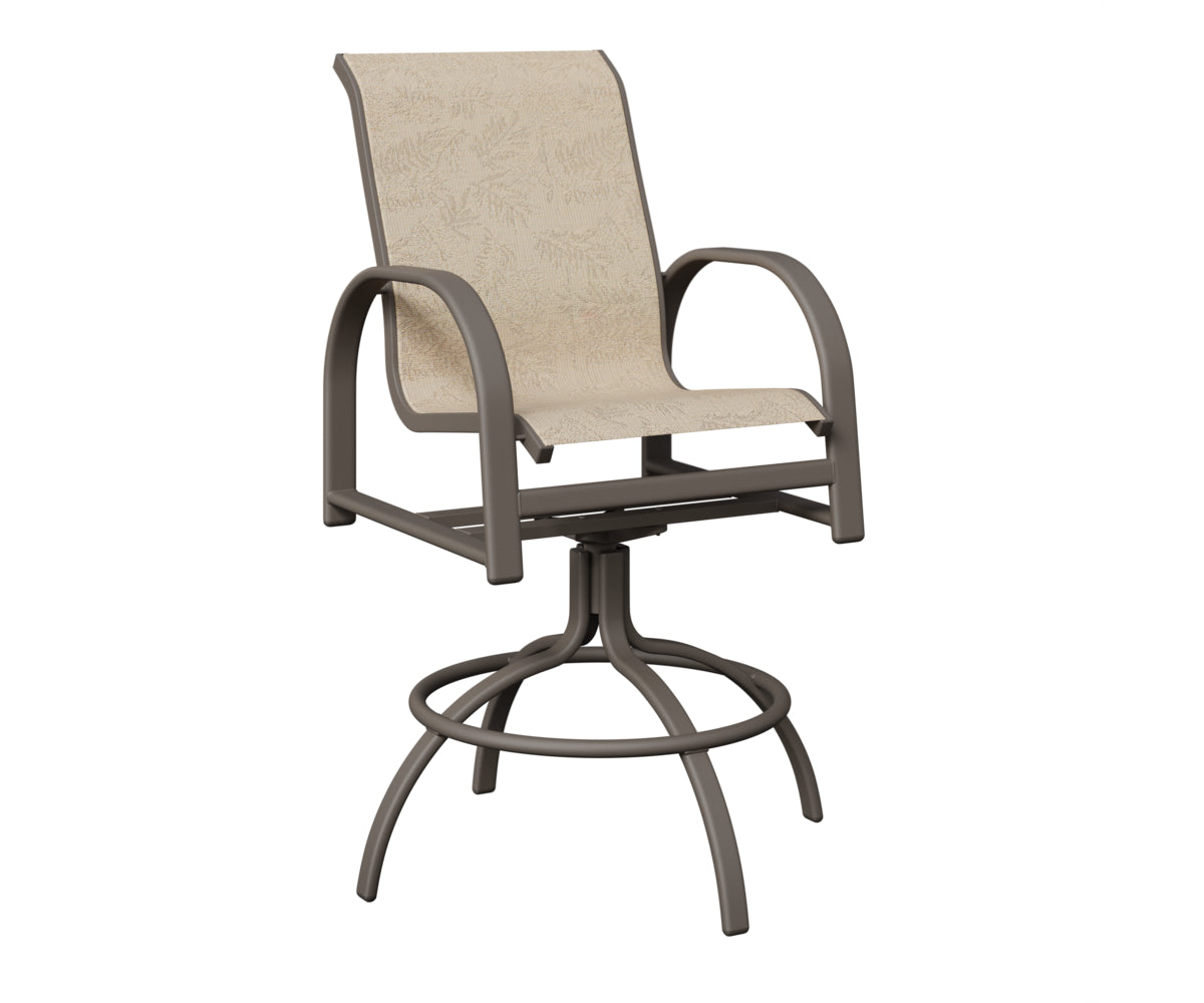 Murphy Padded Sling Swivel Bar Chair