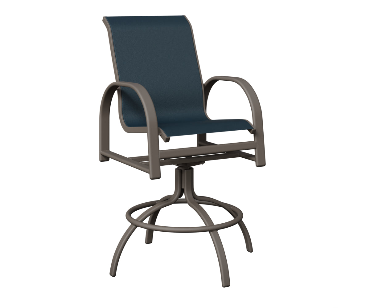 Murphy Padded Sling Swivel Bar Chair