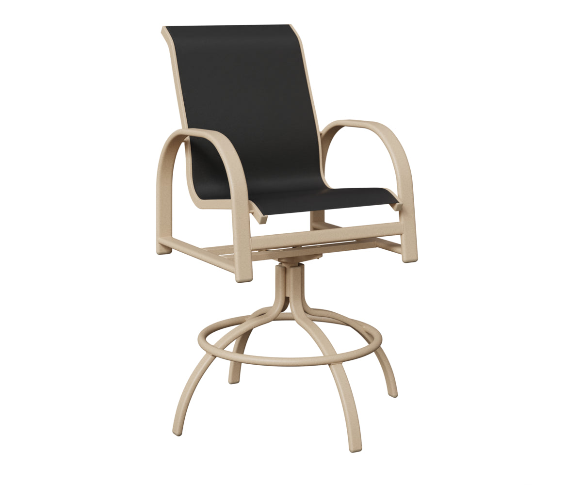 Murphy Padded Sling Swivel Bar Chair