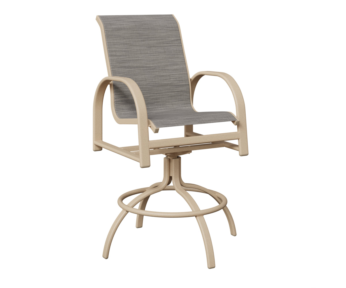 Murphy Padded Sling Swivel Bar Chair