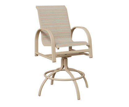 Murphy Padded Sling Swivel Bar Chair