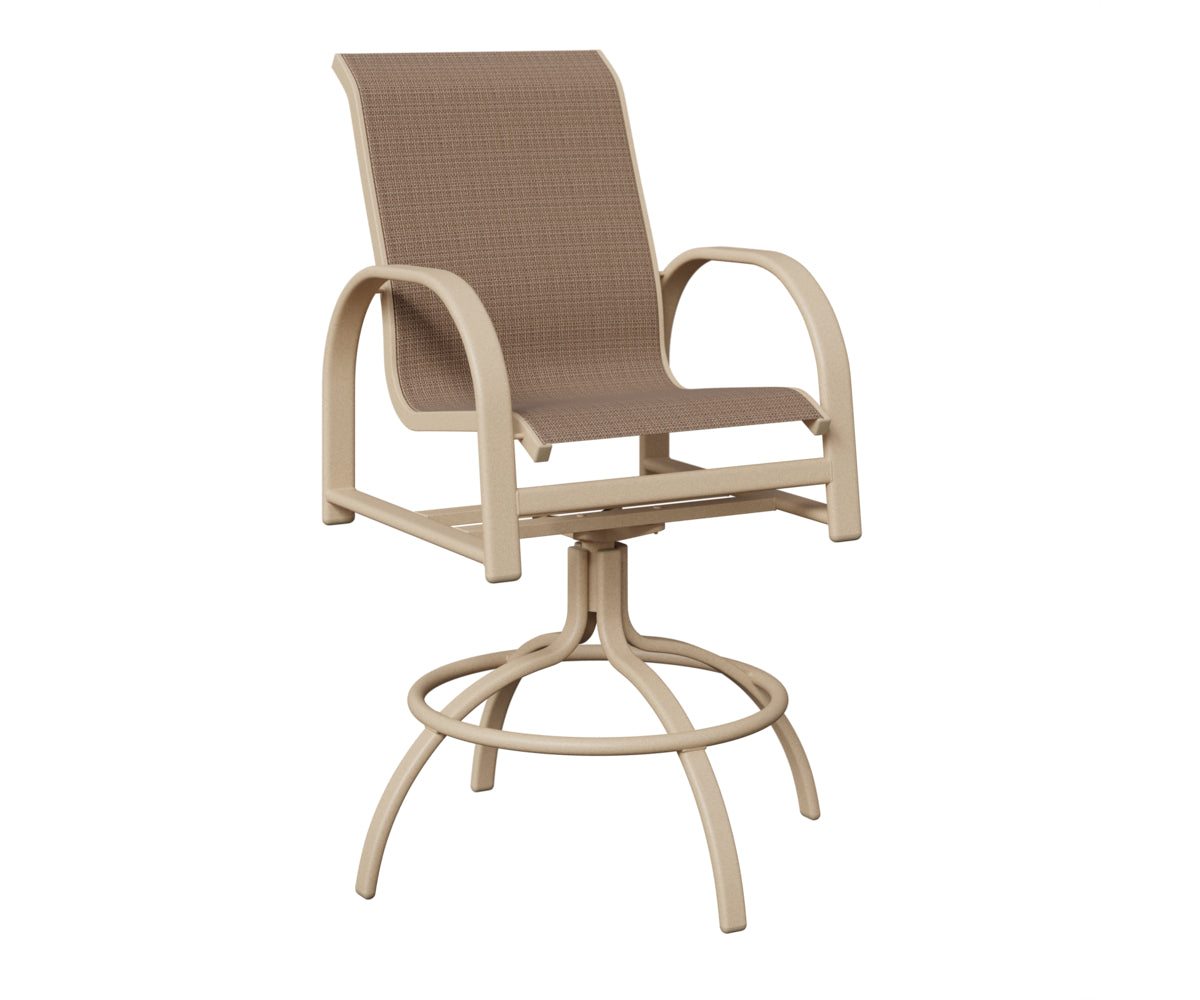 Murphy Padded Sling Swivel Bar Chair