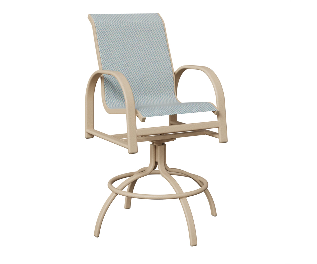 Murphy Padded Sling Swivel Bar Chair