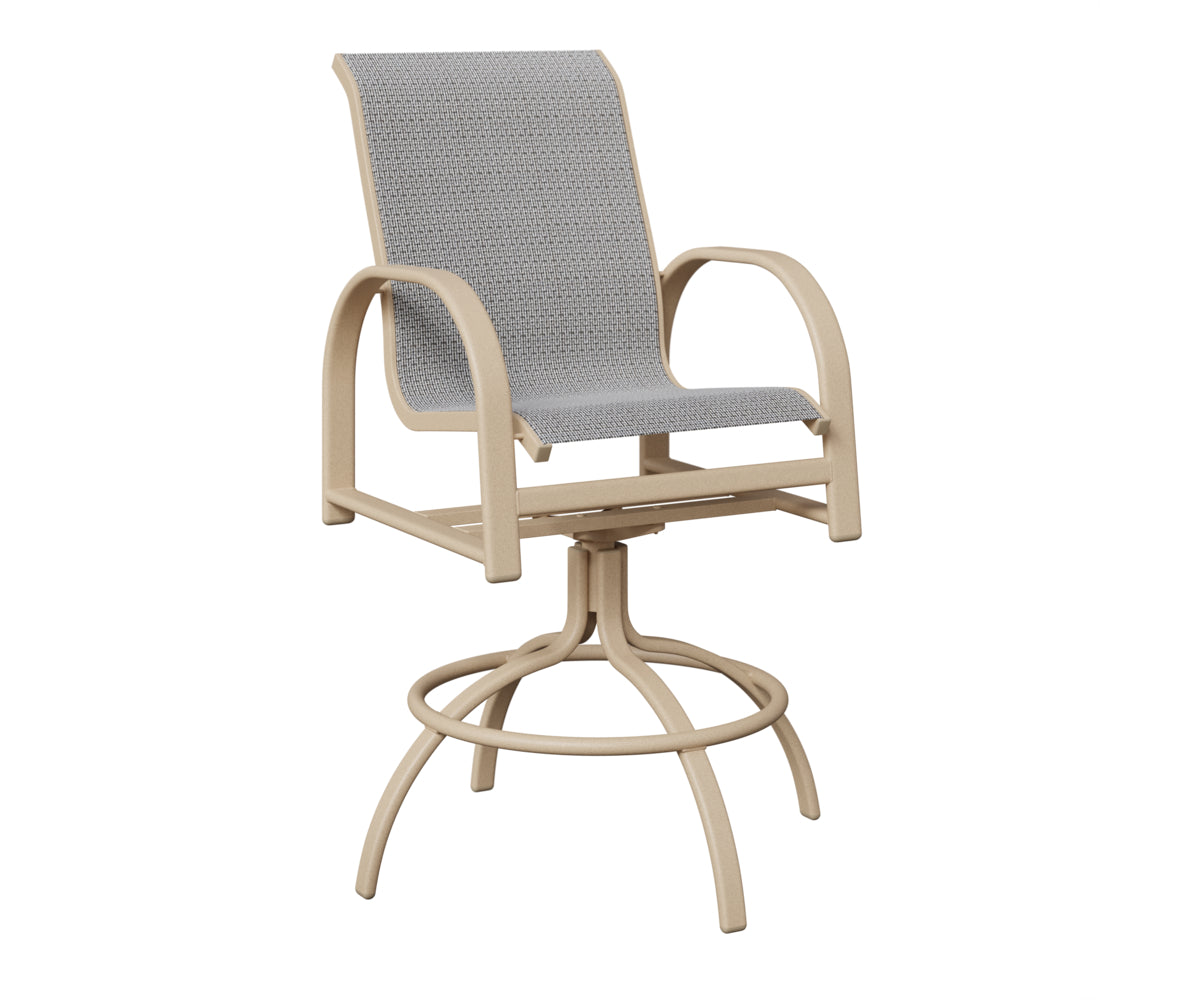 Murphy Padded Sling Swivel Bar Chair