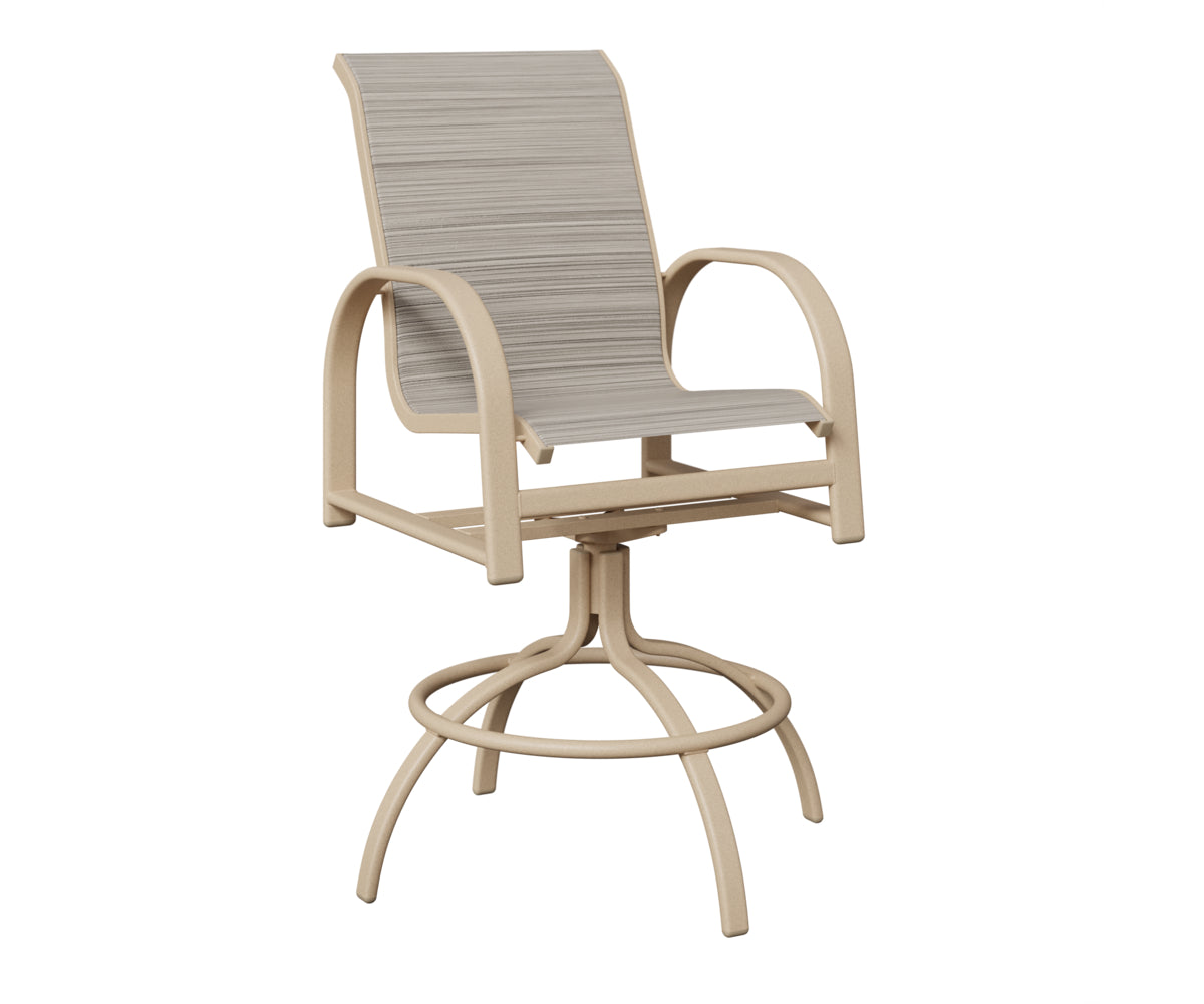 Murphy Padded Sling Swivel Bar Chair