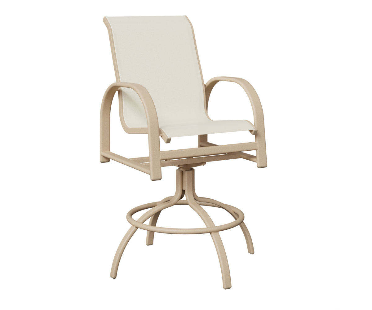 Murphy Padded Sling Swivel Bar Chair