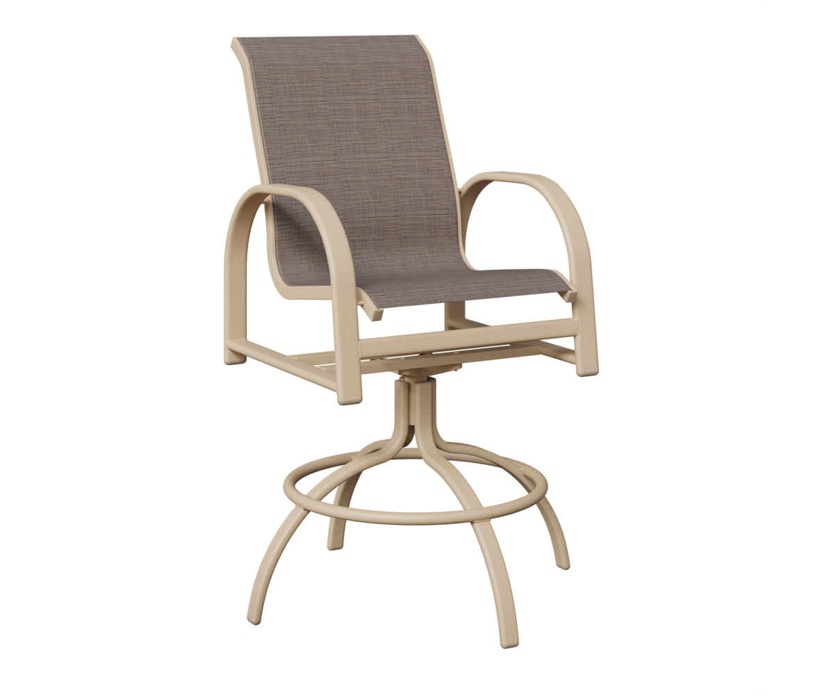 Murphy Padded Sling Swivel Bar Chair