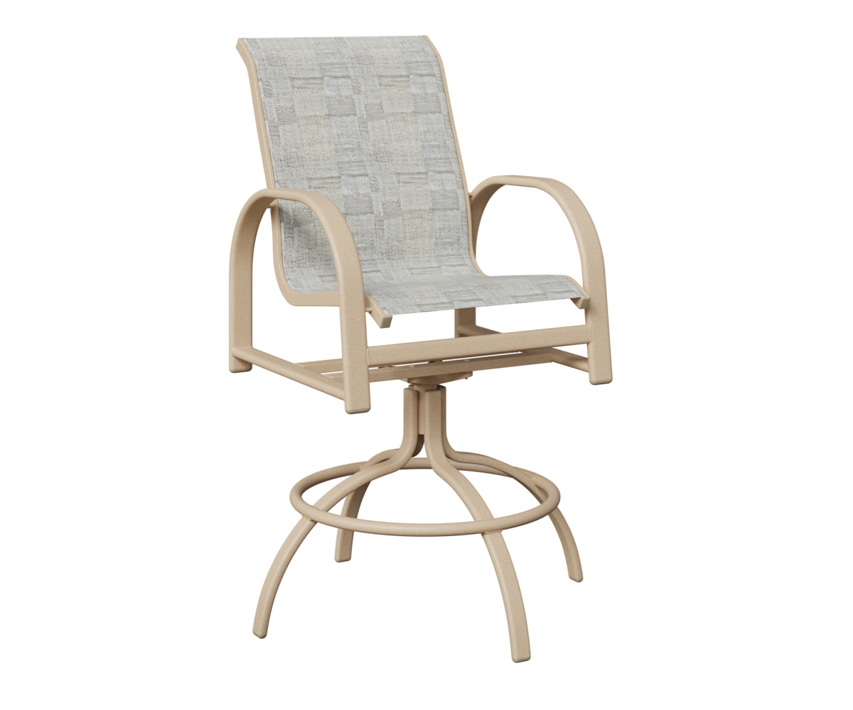 Murphy Padded Sling Swivel Bar Chair