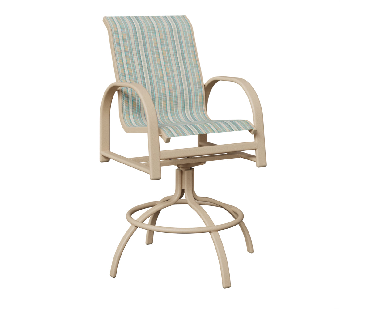 Murphy Padded Sling Swivel Bar Chair