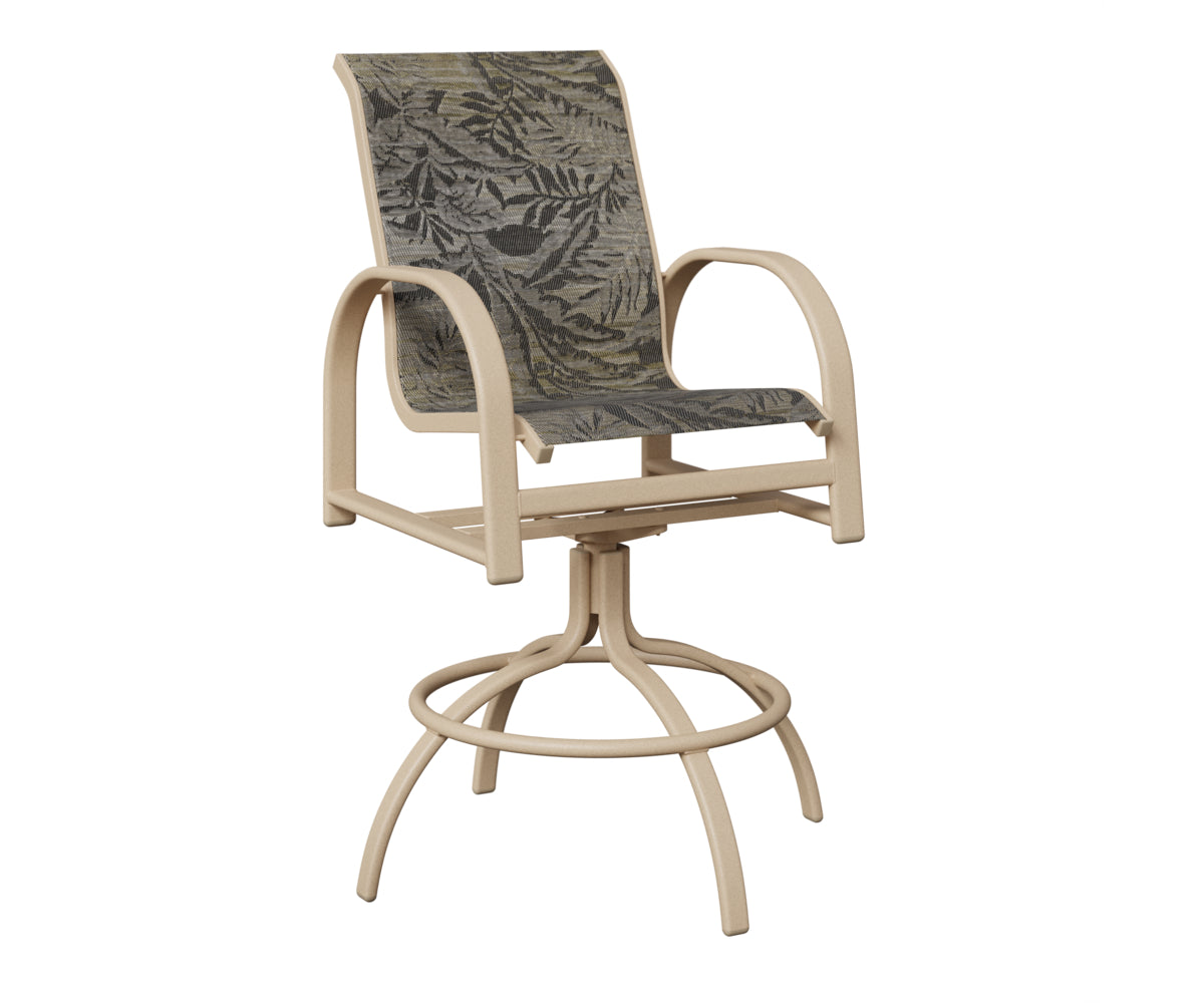 Murphy Padded Sling Swivel Bar Chair