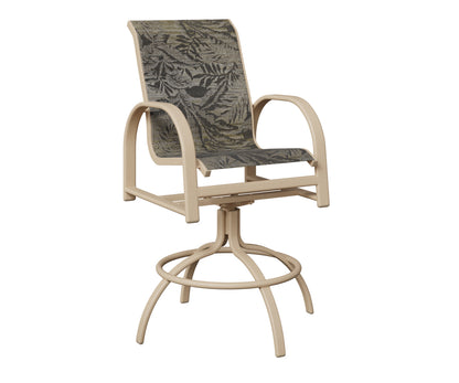 Murphy Padded Sling Swivel Bar Chair