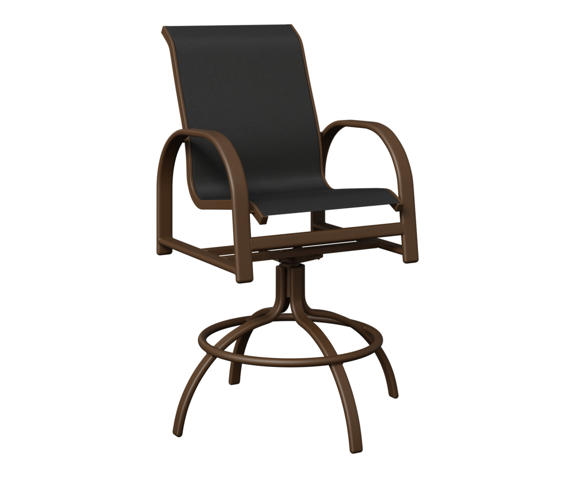 Murphy Padded Sling Swivel Bar Chair