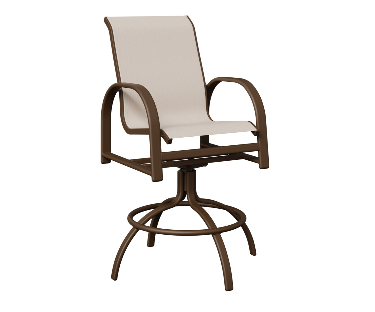 Murphy Padded Sling Swivel Bar Chair