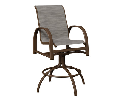 Murphy Padded Sling Swivel Bar Chair