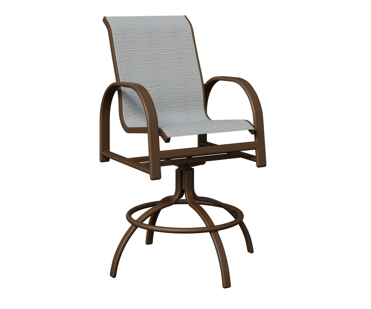 Murphy Padded Sling Swivel Bar Chair