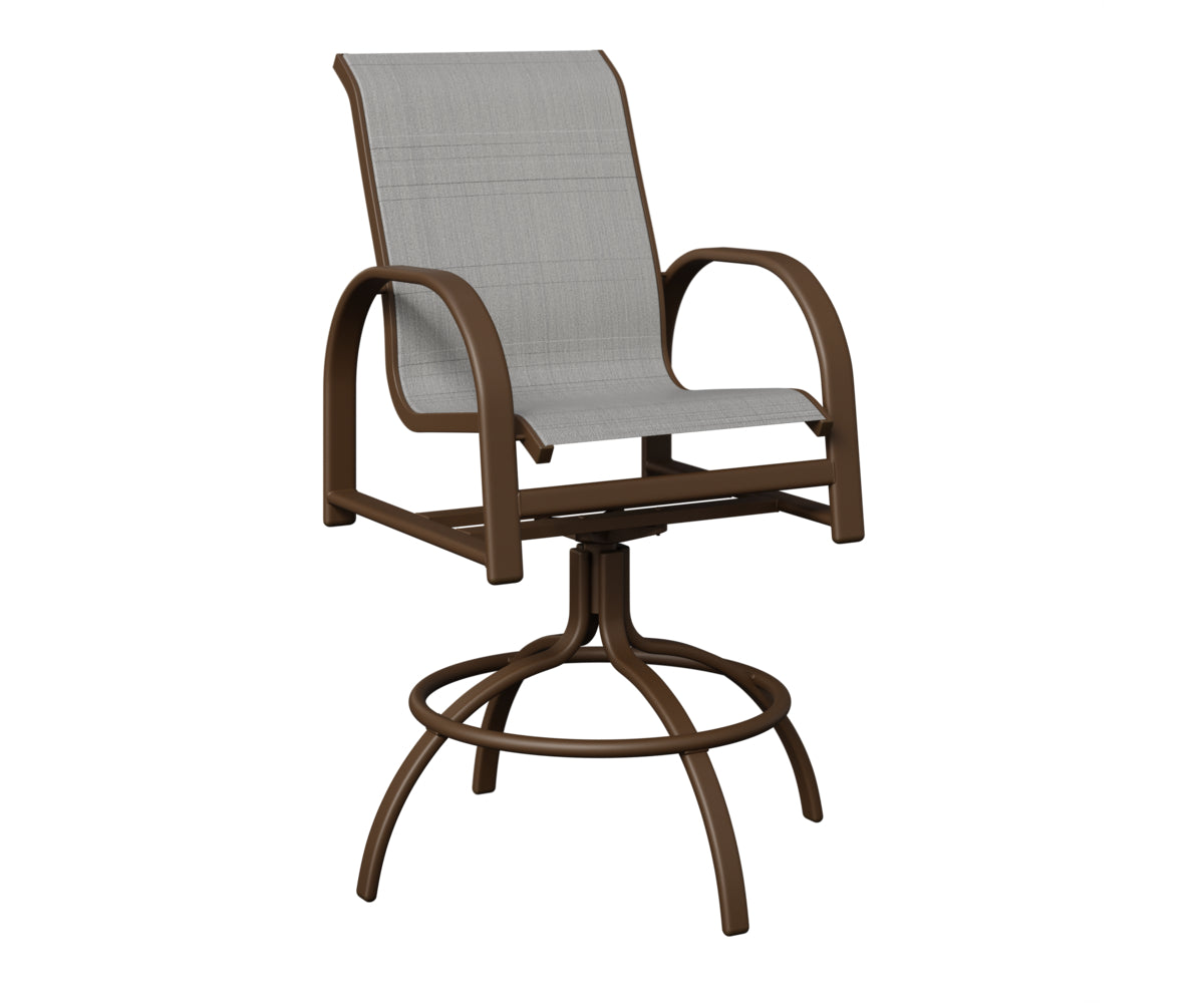 Murphy Padded Sling Swivel Bar Chair