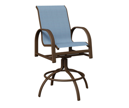 Murphy Padded Sling Swivel Bar Chair