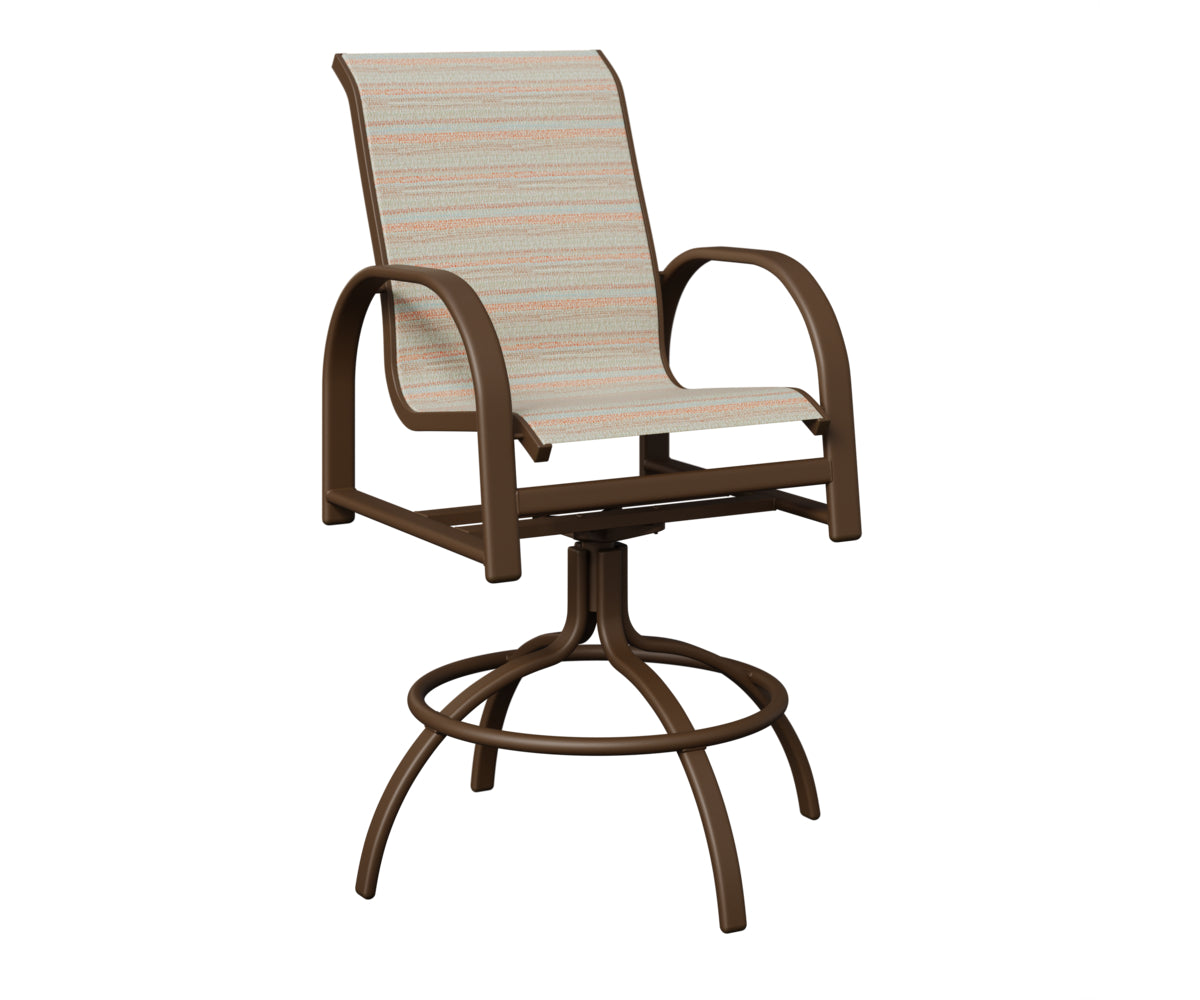 Murphy Padded Sling Swivel Bar Chair
