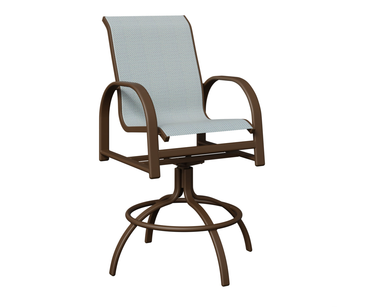 Murphy Padded Sling Swivel Bar Chair