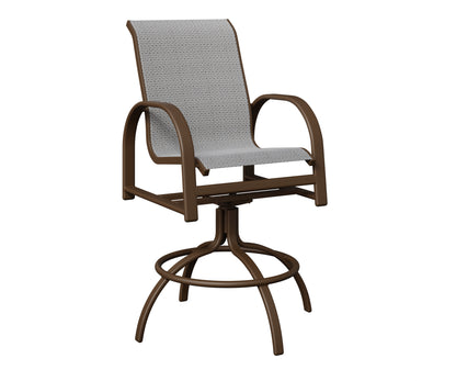 Murphy Padded Sling Swivel Bar Chair