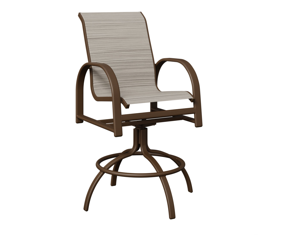 Murphy Padded Sling Swivel Bar Chair