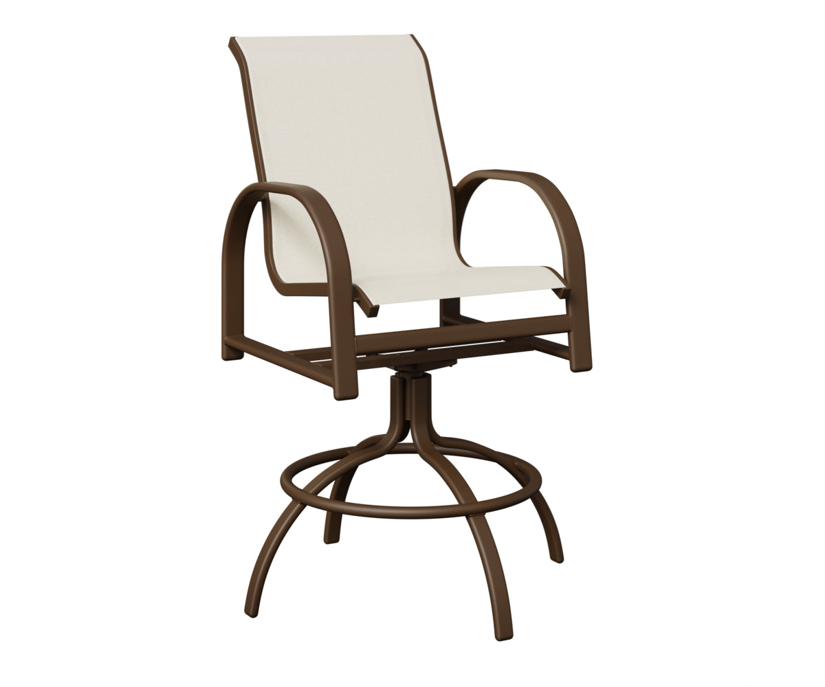 Murphy Padded Sling Swivel Bar Chair
