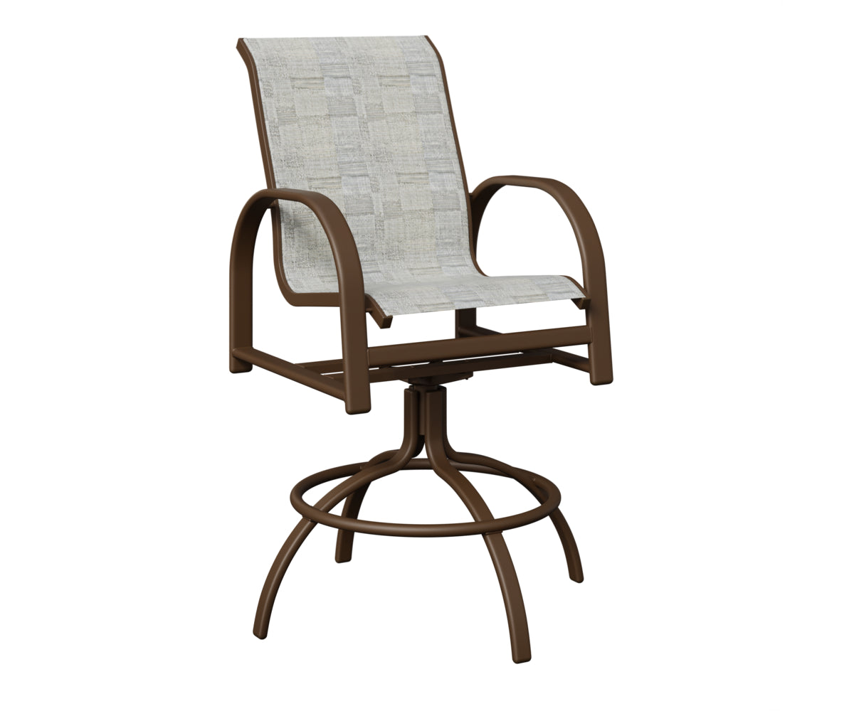 Murphy Padded Sling Swivel Bar Chair