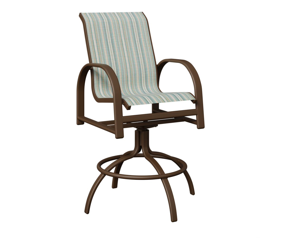 Murphy Padded Sling Swivel Bar Chair