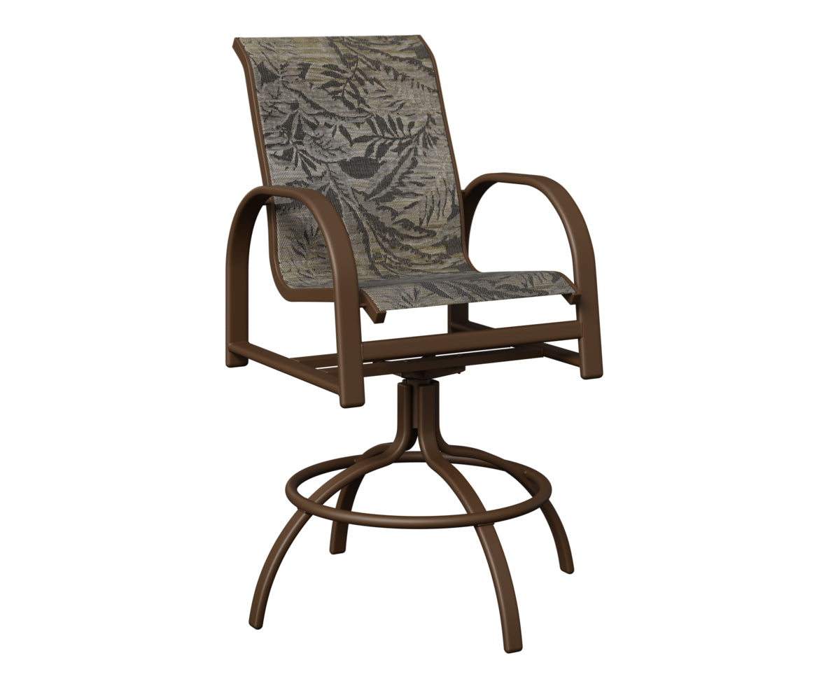 Murphy Padded Sling Swivel Bar Chair