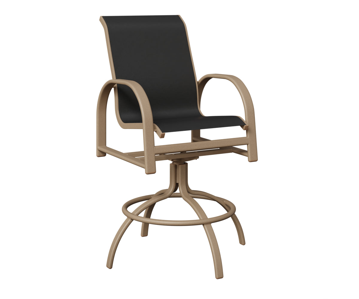 Murphy Padded Sling Swivel Bar Chair