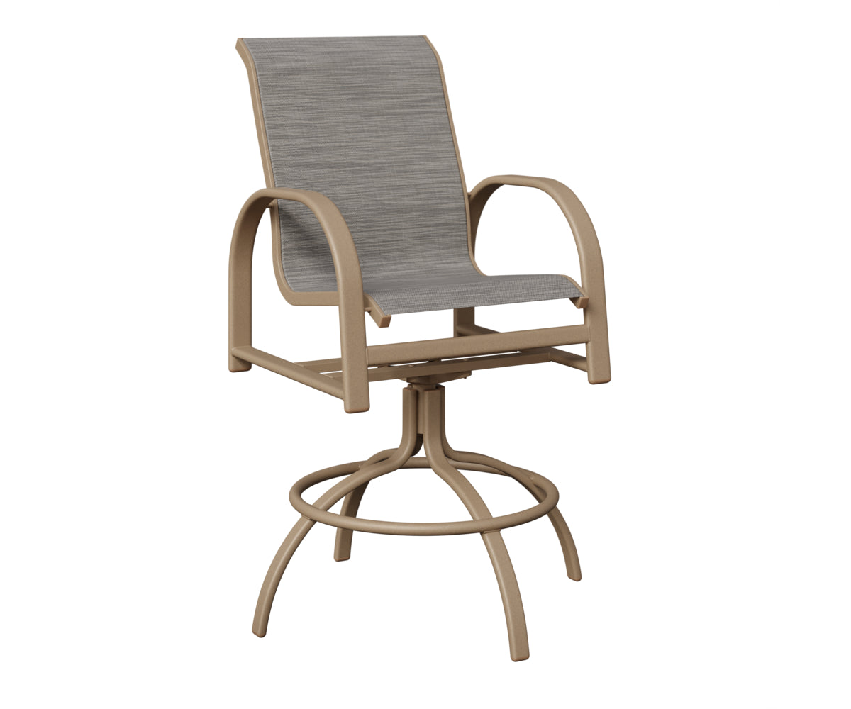 Murphy Padded Sling Swivel Bar Chair