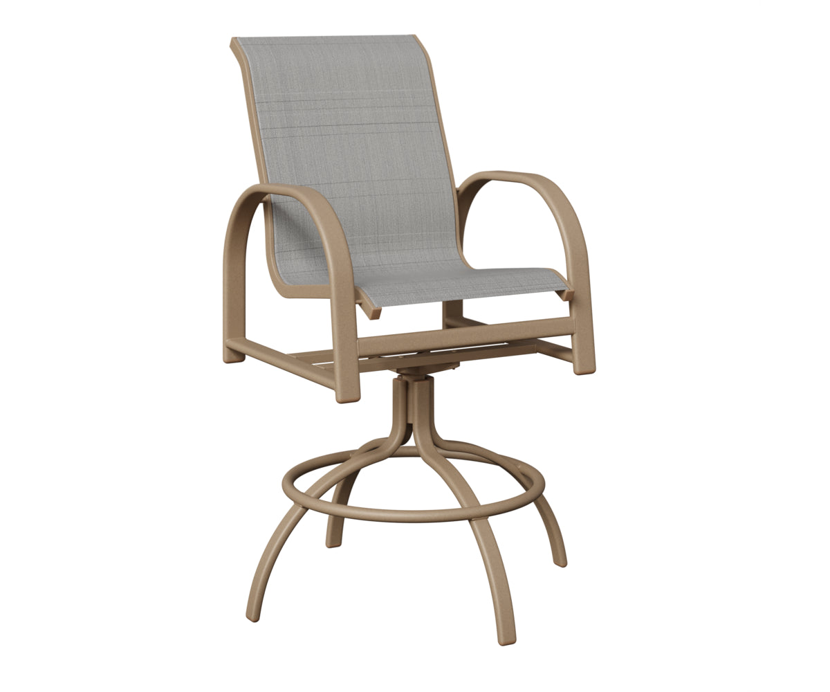 Murphy Padded Sling Swivel Bar Chair