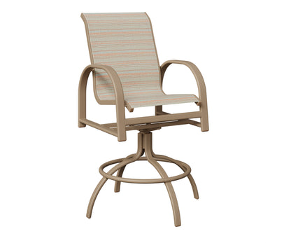 Murphy Padded Sling Swivel Bar Chair
