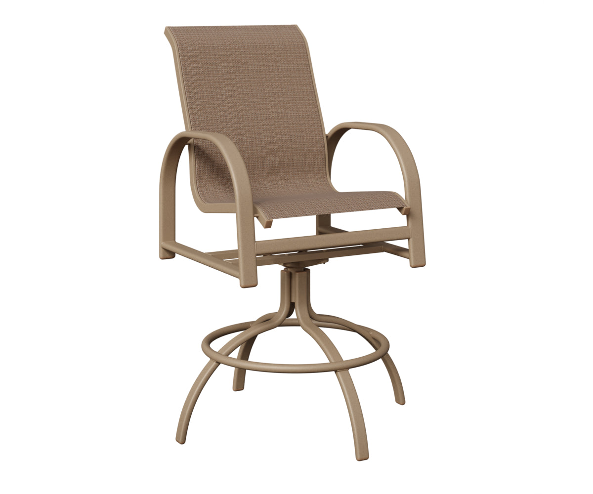 Murphy Padded Sling Swivel Bar Chair