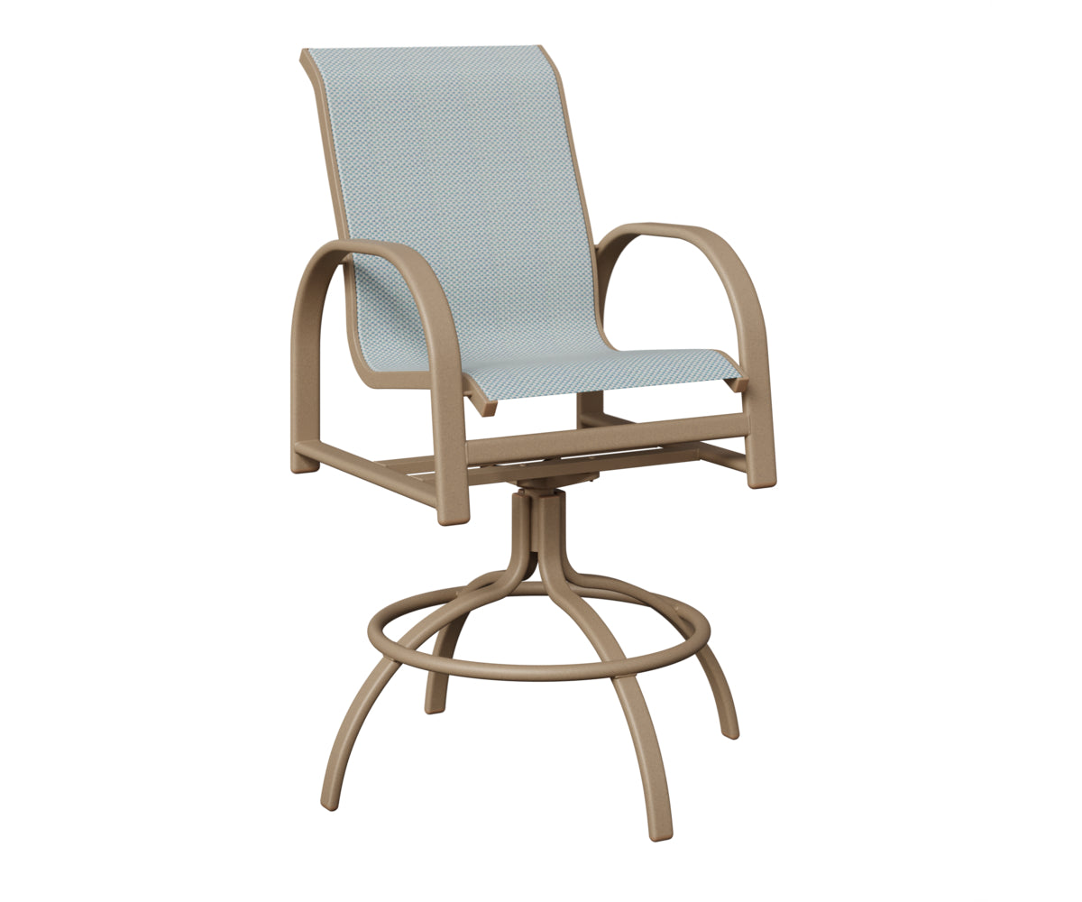 Murphy Padded Sling Swivel Bar Chair