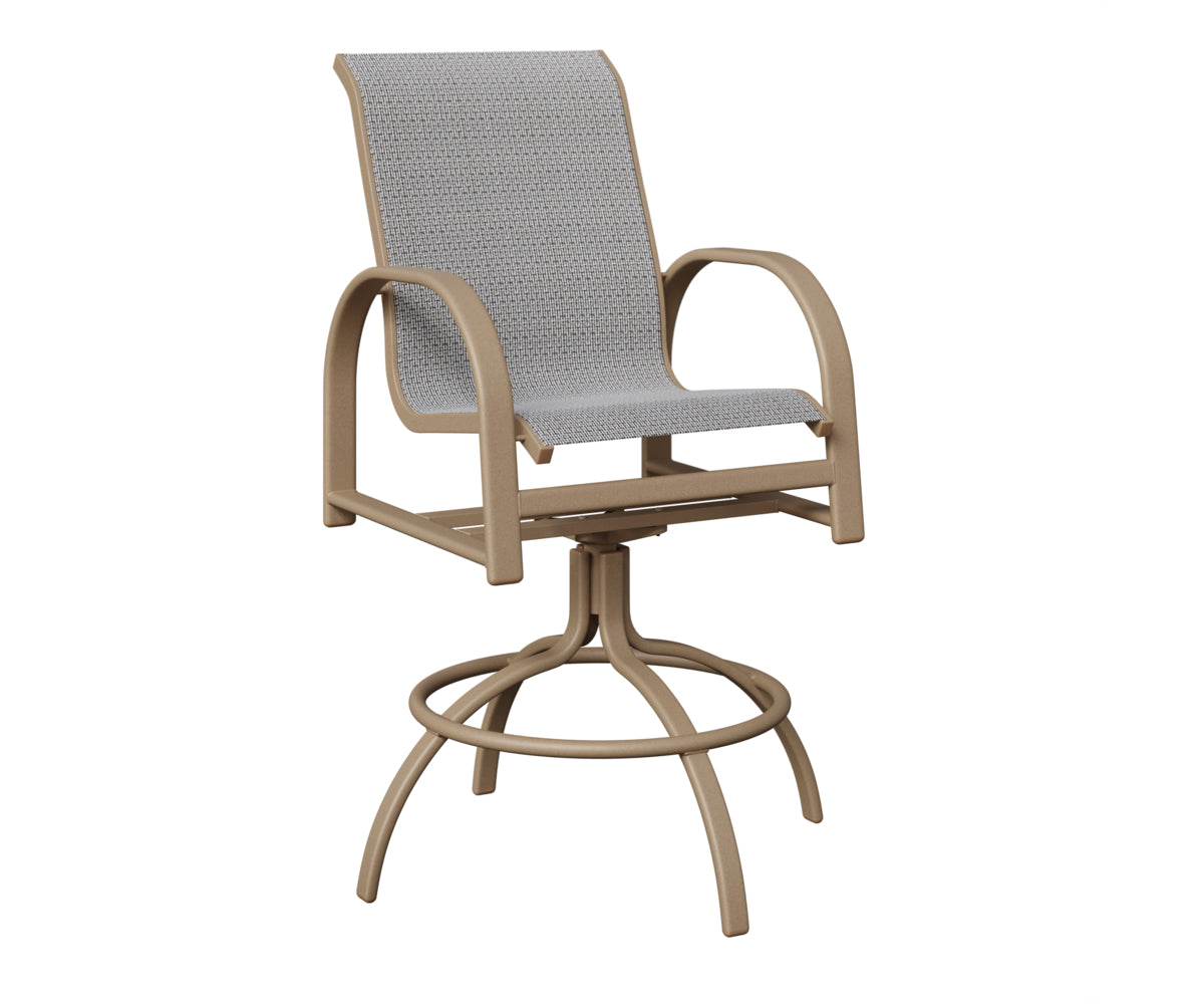Murphy Padded Sling Swivel Bar Chair