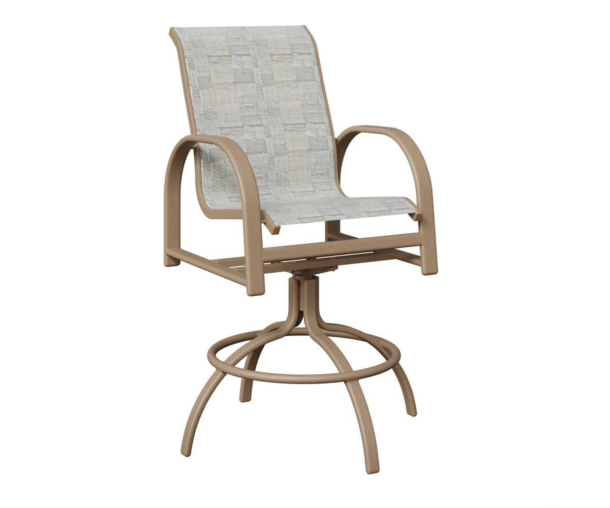 Murphy Padded Sling Swivel Bar Chair