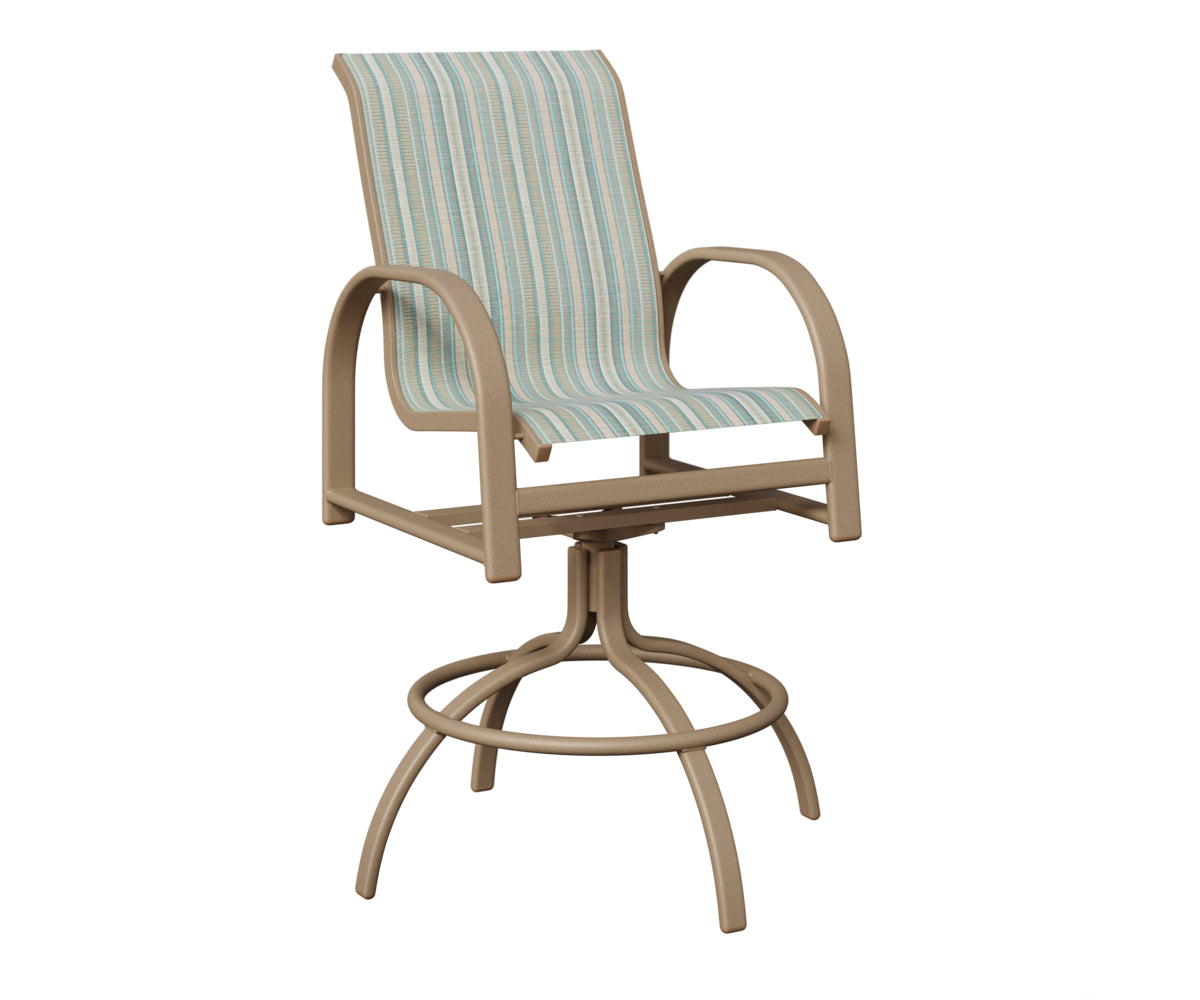 Murphy Padded Sling Swivel Bar Chair